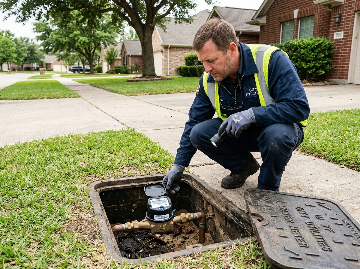Water meter leak detection at The Quad Whittier CA
